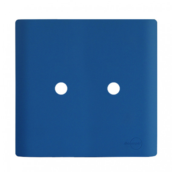 Placa 4x4 com 2 Furos - Novara Azul Fosco Placa 4x4 com 2 Furos - Novara Azul Fosco